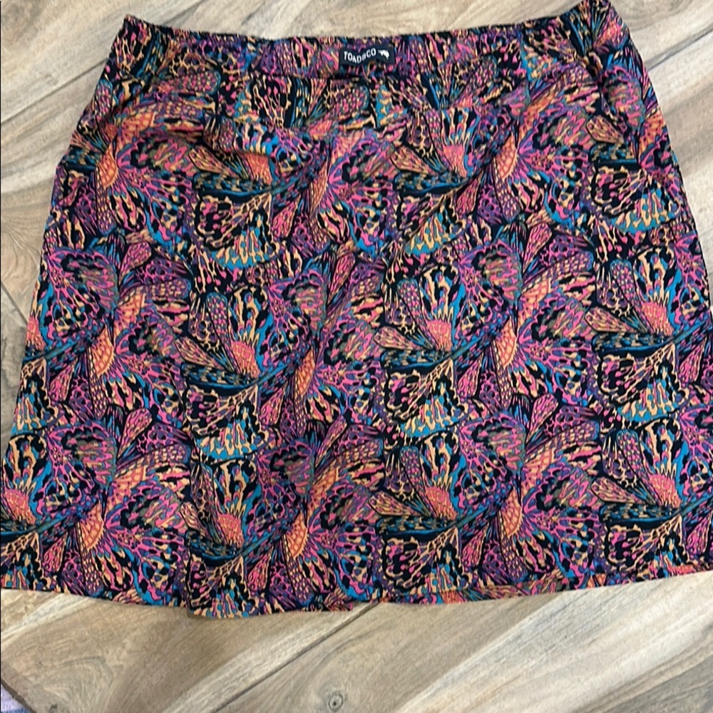 TOAD & CO Pink and Blue skirt with shorts underneath